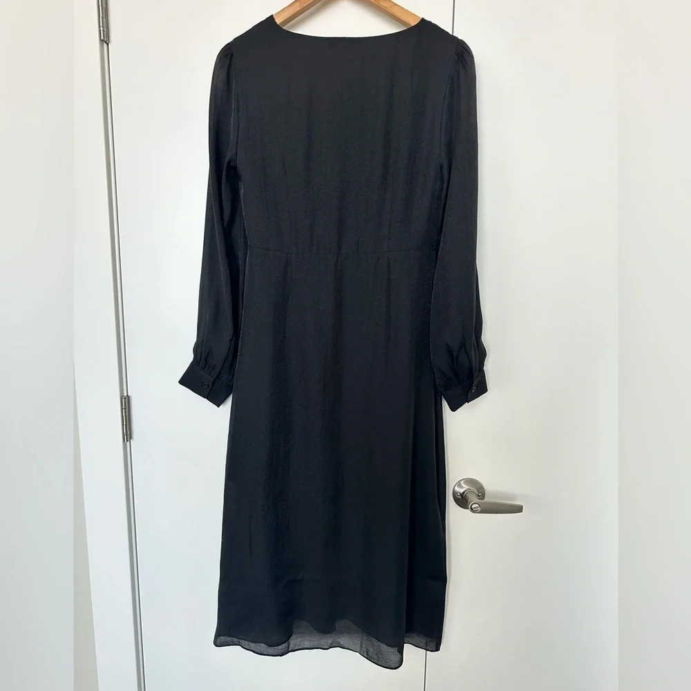 NWT Oak + Fort Black Button‑Front Dress - Picture 6 of 6